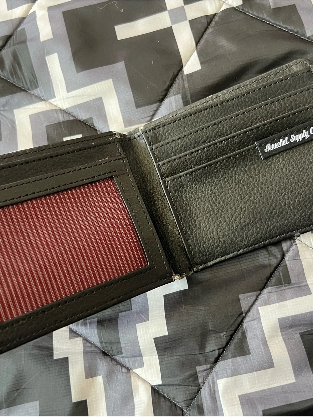 Herschel Supply Co. Navy Cross Print Bi-Fold Wallet